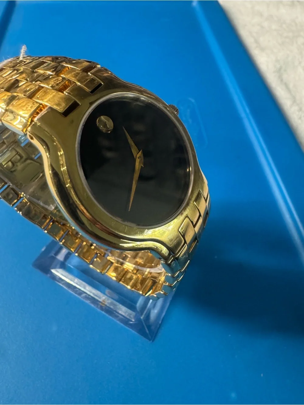 Movado Gold and Black Museum Dial Bracelet Watch